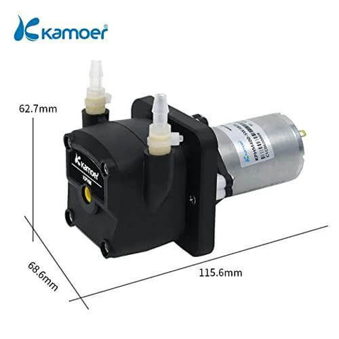 400ml/min high flow peristaltic pump 12V dc brushed motor lab liquid dosing pump with BPT tube, shown with dimensions