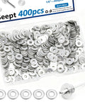 400 Pcs 1/8 Inch Pop Rivet Washers Set For 1/8 Rivets Stainless Steel Aluminum in clear box