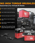 Image of 40KG Waterproof RC-Steering-Servo High-Torque - Full Metal Gear Brushless Digital Servo for 1/10 RC Car, Control Angle 180°
