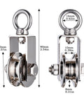 40mm Cable Pulley Wheel, Bearing Inside, Rope Pulley for Pulley System, Gym Equipment, Clothesline and DIY Projects 1Pack