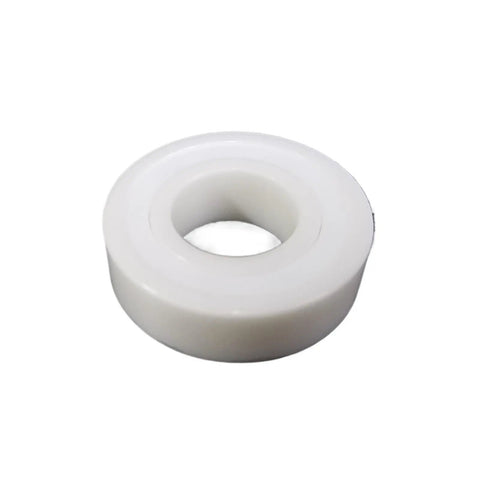 Heavy Duty Zirconia Full Ceramic Bearing With Sealed Ends, showing a round white ceramic bearing ideal for industrial applications.