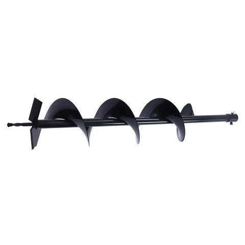 4 Inch Post Hole Digger Auger Bit Replacement With Three Quarter Inch Shaft Heavy Duty Spiral Blade for soil penetration and planting.