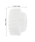 Durable Plastic Washer Clutch Replacement Part For Smooth, Quiet Wash Cycles And Precise Torque Control At Home, Protect Delicates, Keeps Your Laundry Game Strong And Reliable Gear. White plastic washer clutch, 2.7cm x 4.8cm, side view