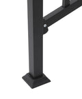 Kickass Four Step Stair Railing With Metal Fence For Indoor And Outdoor Steps Heavy Duty Steel Handrail corner support base detail
