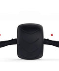 Heavy Duty Solid Steel Ab Roller Wheel Core Training Equipment with non-slip handles, black color, front view design.