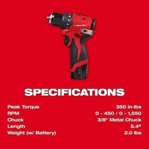 Compact Brushless Cordless Drill Driver Kit With Heavy Duty Metal Chuck Badass Torque Output And Featherweight Frame side view with specs