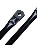 Close-up of Heavy Duty Garden Swing Replacement Arms Two Pack Round Black Metal Hanging Rods For Swing Set Crossbar