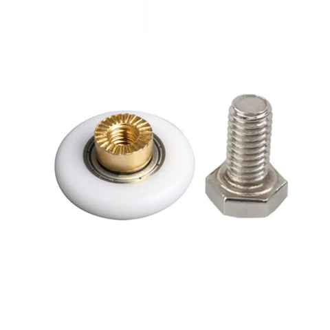 Heavy Duty Shower Door Rollers And Sliding Bathroom Runner Wheels Set Of Four Slick Smooth Glide Hardware For Glass Panels with mounting screw