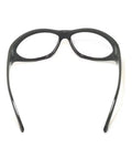 Badass Heavy Duty CO2 Laser Safety Glasses Packing Hardcore OD6 Shielding Across The 9000 To 11000 Nanometer Range With Slick Clear Lenses from the front view.