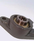 Rock Solid Flange Mount Ball Bearing Unit With 3/4 Inch Bore And Cast Iron Housing featuring a contact seal and set screw locking.