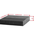 Five Pack High Density Graphite Plate Set For Lab Use, showing a single conductive carbon sheet, 100x100x5mm, suitable for electrode applications.