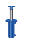 100 Ton Front Flange Hydraulic Cylinder Heavy Duty Workhorse With Two Way Oil, One Way High Pressure Electric Lift, shown vertically 