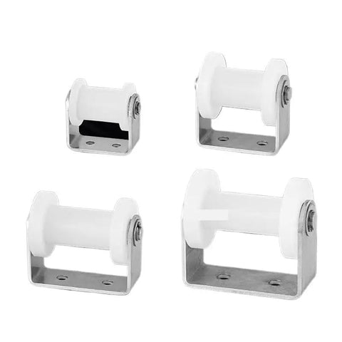 These Badass H Shaped Nylon Double Bearing Shower Door Rollers Let Square Track Sliders Glide Like Butter Super Durable Replacement Pulley Wheels For Bathroom Fixtures And Home Projects in white and metal.