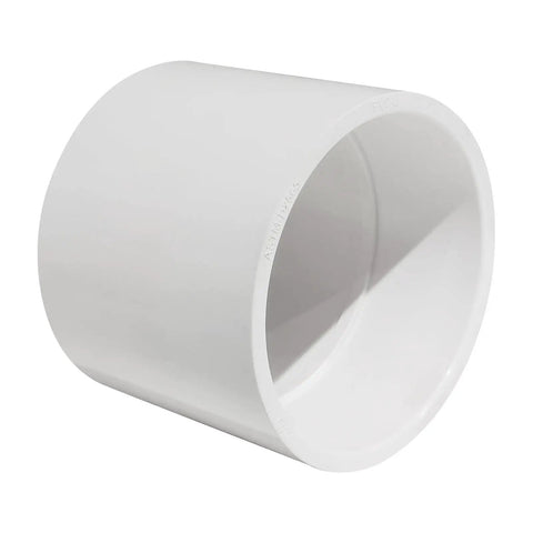 6 Inch PVC DWV Coupling For Drain Waste And Vent Sanitary Fitting White PVC Pipe Connector Adapter 6 Inch Transition