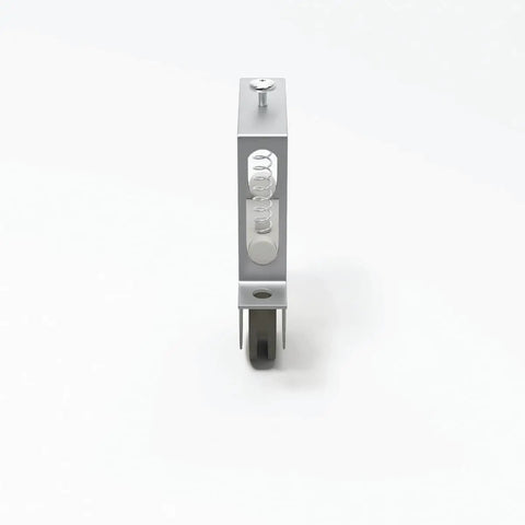 Heavy Duty Patio Screen Door Roller Assembly With One Inch Nylon Wheel Built Tough As Nails To Roll Like A Dream Zero Grind Quick Swap Install and Bulletproof Everyday Durability, front view showing the nylon wheel.