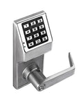 Built Like A Tank Weatherproof Digital Keypad Lock with sleek satin chrome finish and push button programming for secure access.