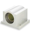 Professional Grade Linear Pillow Block Bearing With 0.500 Inch Bore Closed Housing side view showing mount and sealed housing feature.