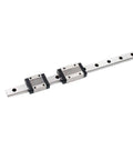 Get That High Precision MGN9H Linear Guide Rail Kit With 400mm Miniature Block And Pre Drilled Support Rails For Smooth Motion And Easy Install No Hassle, silver metal rail with two carriage blocks