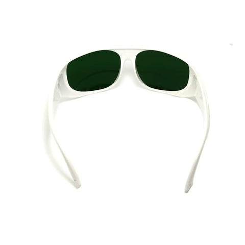 Heavy Duty Laser Safety Glasses, Big Time Telecom And Nd:Yag Diode Eye Protection, 800 To 1700nm Full Range Coverage, OD6 Plus Clear Lens from front view.
