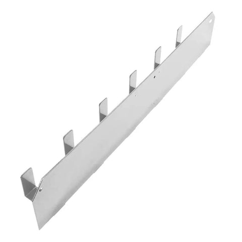 Heavy Duty Six Pair Goggle Wall Rack Solid Aluminum Eye Protection Organizer Locked Down, showing six slots for goggles.