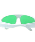 Top Shelf Laser Protection Glasses For 635Nm To 660Nm And 808Nm To 830Nm Wavelengths with green lenses and white frame