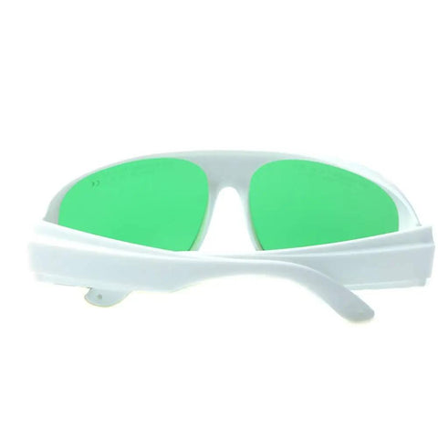 Top Shelf Laser Protection Glasses For 635Nm To 660Nm And 808Nm To 830Nm Wavelengths with green lenses and white frame