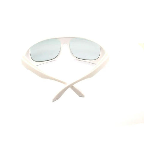 Rugged Shop Ready Co2 Laser Safety Glasses 9000 To 11000Nm Wavelength Od6 Plus Optical Density, front view with blue-tinted lenses.