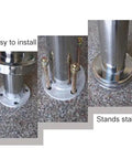 Close-up of the mounting base for Built Solid Stainless Steel One Way Swing Gate Spring Loaded Auto Closing Security Door, showcasing stability and ease of installation.