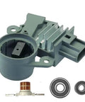 New Alternator Rebuild Kit With Durable Regulator Brushes Bearings And Slip Rings To Keep Ford Mustang Excursion Explorer Mountaineer E150 Running Smooth 4.6L 5.4L V8 Fits 2004-2008 No Hassle Install, regulator unit and bearings.