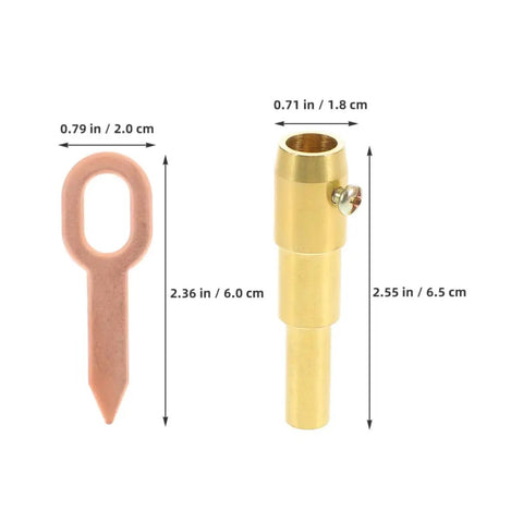 Dent Pulling Rings Panel Welder Tool Kit With Iron Shaping Tabs showing measurements of parts for Auto Repair