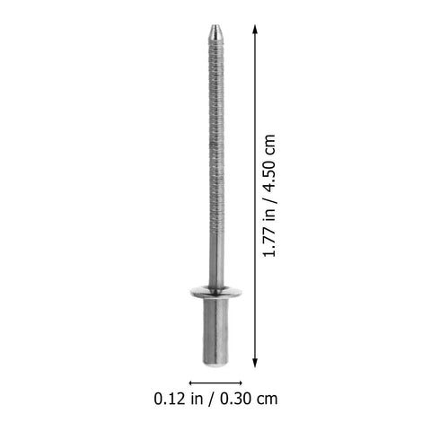 Image of a single stainless steel rivet from the Stainless Steel Blind Rivet Kit 50 Pieces Smooth Head Easy To Install Permanent Fasteners