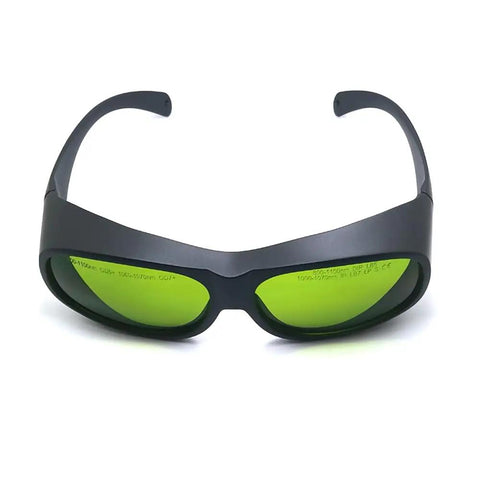 Real Deal Eye Protection With Heavy Duty Infrared Laser Glasses For Dental Diode Tools Featuring OD 1 At 660 Nm And OD 5 Up To 1095 Nm With Clear Coated Lenses, front view.