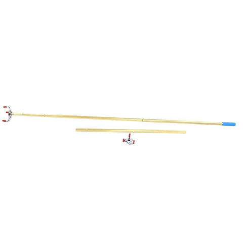 Extended Telescopic Smoke Detector Removal Tool with 3.3 Meter Pole, showing collapsible pole and head for high ceilings.