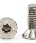 Flat Socket Head Cap Screw One Quarter Inch 28 Threads Per Inch, Four Inch Long, 18 8 Stainless Steel Allen Hex Drive Pack Of 1,000