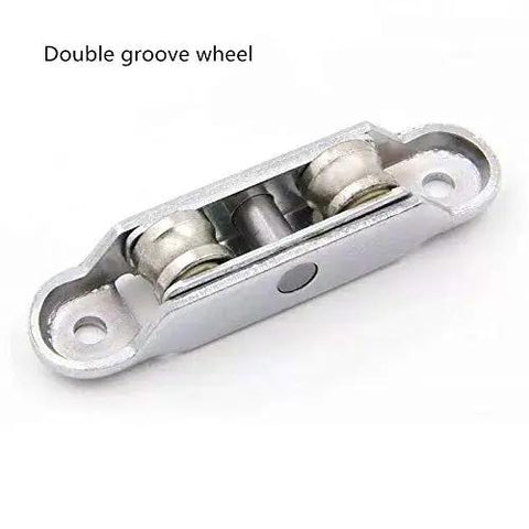 Heavy Hit Zinc Alloy Window Rollers 4 Pack Adjustable double groove sliding door pulley with smooth-bearing wheels.