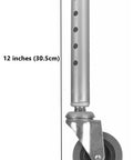 Five Height Adjustable Swivel Walker Caster Wheels Set Of 2, 3-Inch Wheel Diameter With Universal 1-Inch Leg Tubes.