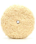 Front view of Pro Grade Heavy Cut Wool Compounding Pad For Auto Detailing, 9 Inch Quick Connect Pad, Perfect It Series 05753.
