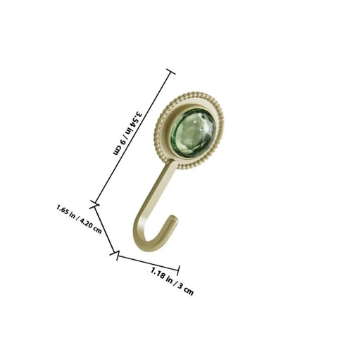 Slick Four Pack Adhesive Wall Hooks For Hanging Towels And Robes With Knockout Grip No Drilling Required Super Quick Mount For Bathroom Kitchen Or Entryway Storage, detailed image showing dimensions.