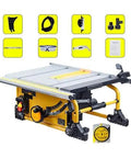 Badass 1500W 80 Tooth Table Saw For Rock Solid Woodworking Cuts With Dust-Free Design And Smooth Sliding Action That Is Totally Sick For DIY Pros And Garage Shoppers Who Want Premium Precision Anytime Without All The Hassle On Their Workbench with accessories.