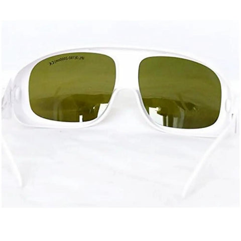 Top Tier Laser Safety Eyewear For IPL Photon Beauty Routines with shatterproof PC frames and green lenses.