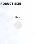Three Hundred White Polypropylene Plastic Precision Bearing Balls 5mm Diameter G2 Grade Frosted Finish smooth rolling 14mm size displayed