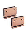 Heavy Duty 304 Stainless Steel Glass Shower Hinge that Handles the Heat with a Brushed Finish, solid dual hinge design.