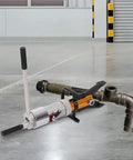 Straight Up Badass 360 Rotating Hydraulic Spreaders And Shears 18 Ton Cutting Force 5.5 Ton Expansion Portable Locksmith Tool With Aluminum Case on a workshop floor.