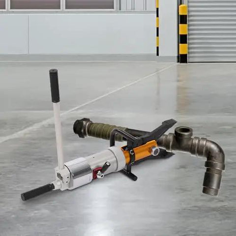 Straight Up Badass 360 Rotating Hydraulic Spreaders And Shears 18 Ton Cutting Force 5.5 Ton Expansion Portable Locksmith Tool With Aluminum Case on a workshop floor.