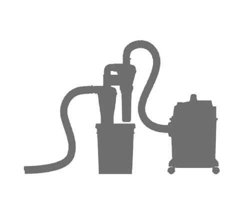 DIY Turbocharged Woodworking Dust Collector Filter Kit With Double Filtration And Double Cyclone Separator silhouette
