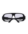 Front view of Kickass Heavy Duty Infrared Laser Safety Glasses With OD Six Plus Rating for CO2 Units, wrap-around design.