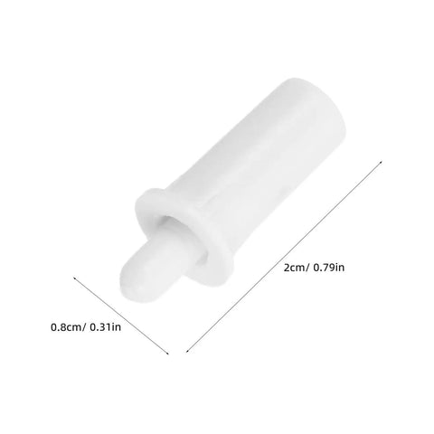 White Shutter Repair Pins, 2cm long, plastic movable louver fastener for window shutter replacement parts.