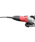Compact 4 1 2 Inch Angle Grinder engineered for tough crews with ultralight 3 5 pound build and tool-free burst guard.