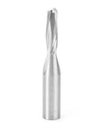 Solid Carbide Spiral Plunge Router Bit For Solid Wood Up Cut Five Sixteenths Diameter One And One Eighth Cutting Height Half Inch Shank