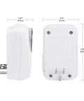 Two Pack Indoor Light Countdown Timer With Grounded Outlet For Home Lighting Small Appliances And Holiday Decor Set, side view with dimensions shown.